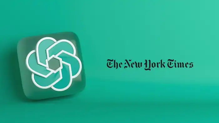 logo di OpenAI e del giornale NYT