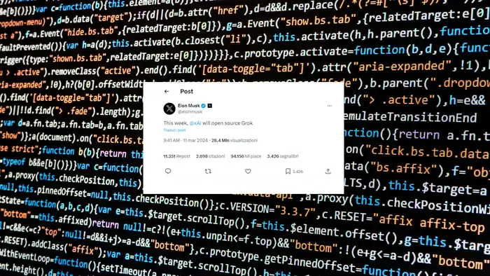 Grok di Musk diventa Open Source
