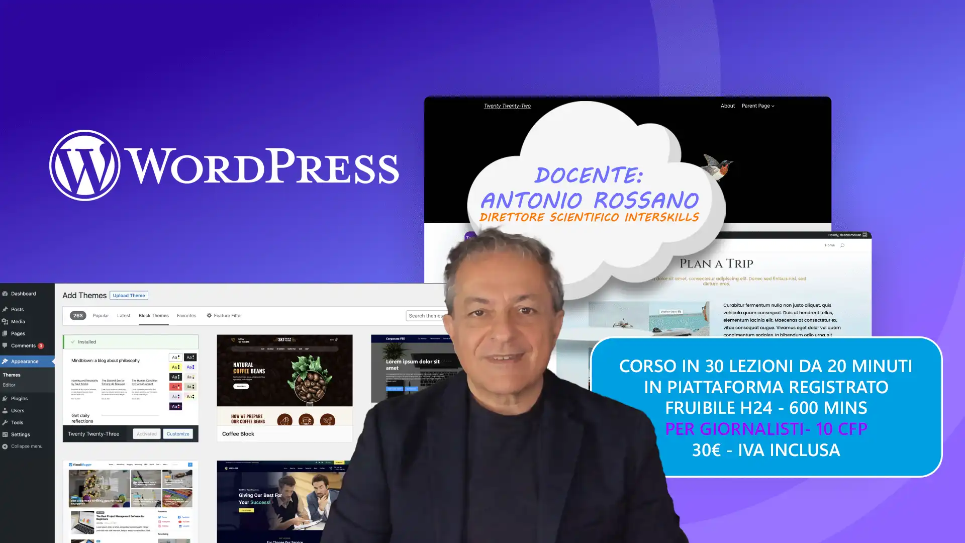 locandina corso wordpress