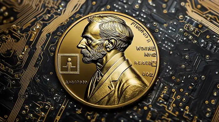 AI Nobel prize gold coin